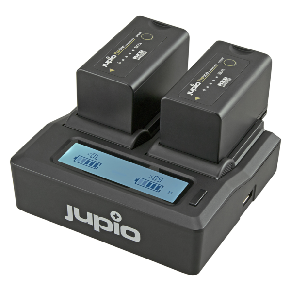 Jupio Dedicated Duo Charger with LCD for Canon BP-955/975 Batteries for Red Komodo - Image 3