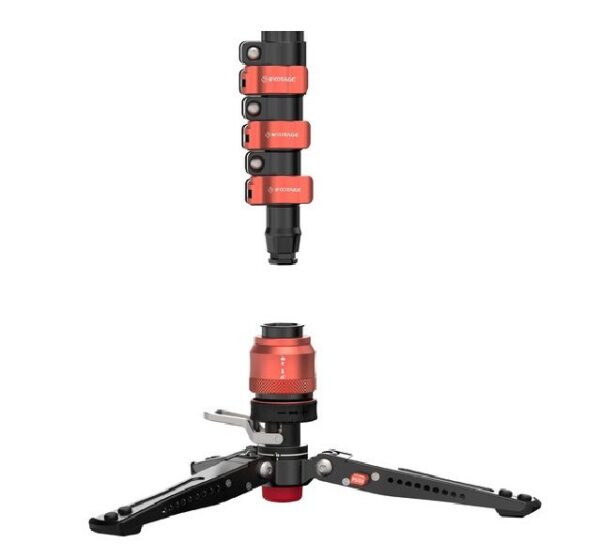 iFootage Cobra 3 Carbon Fiber Flip Lock Pedal Monopod - Image 3