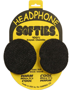 PSC Garfield Headphone Softie Earpad Covers Small Black Pair