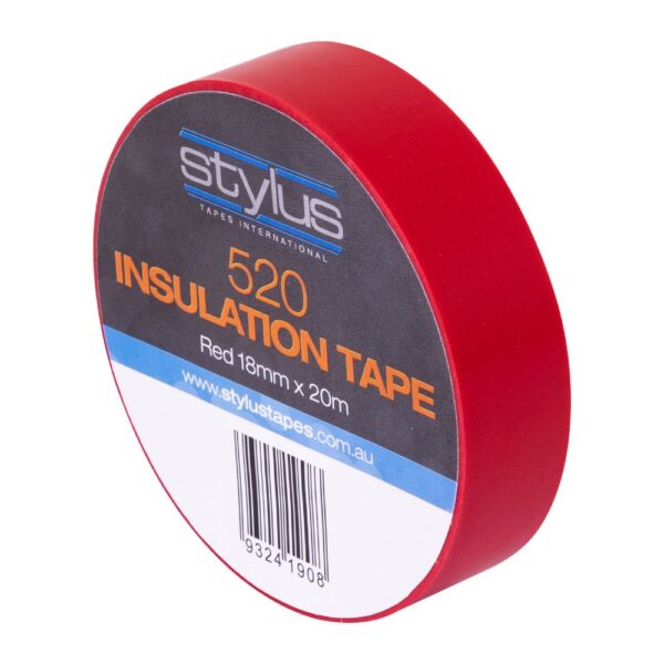Stylus 520 Electrical Tape Red 18mm x 20m