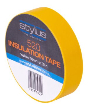 Stylus 520 Electrical Tape Yellow 18mm x 20m