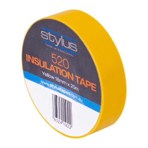 Stylus 520 Electrical Tape Yellow 18mm x 20m