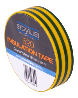 Stylus 520 Electrical Tape Yellow/Green 18mm x 20m