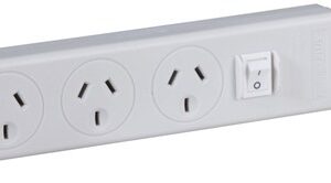 Powertech 4 Way Powerboard with 3 Metre Cable