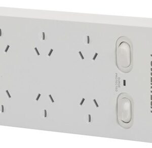 Powertech 6 Way Surge Protected Dual Master Switch Power board with 3 x USB Type-A and Type-C PD