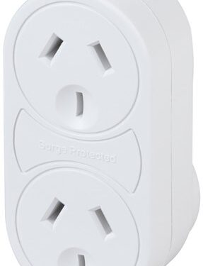Powertech Mains Surge Protector Double Outlet