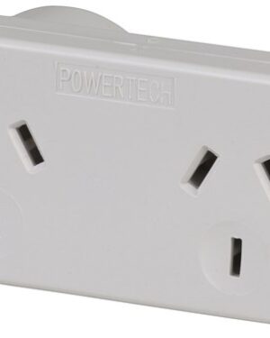 Powertech Mains Double Adaptor - Right