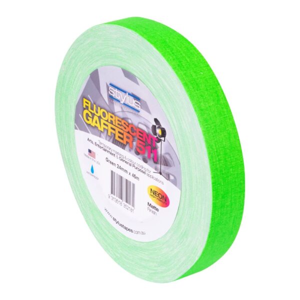 Stylus 511 Cloth Tape Fluoro Green 24mm x 45m