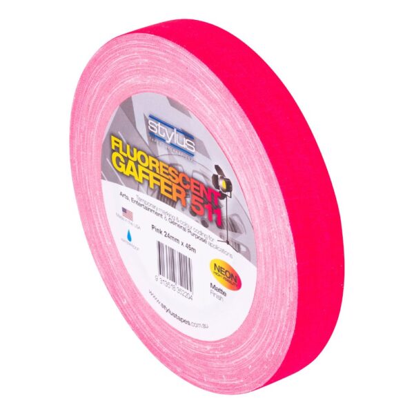 Stylus 511 Cloth Tape Fluoro Pink 24mm x 45m