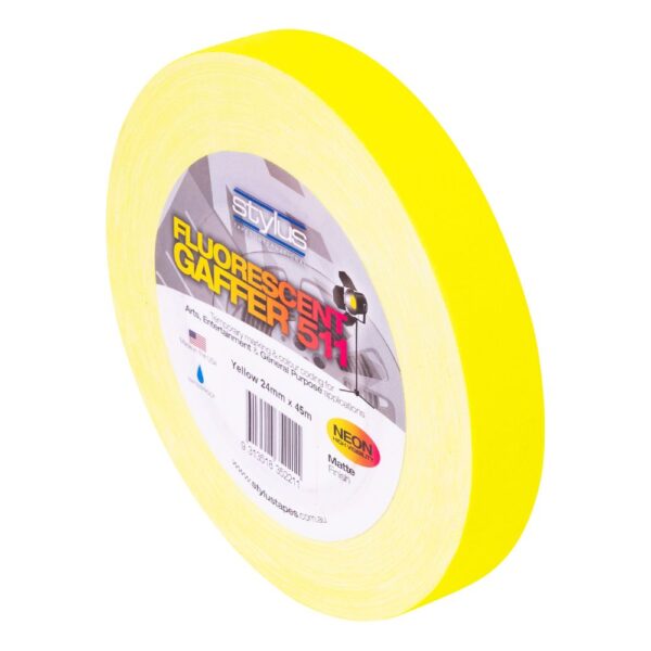 Stylus 511 Cloth Tape Fluoro Yellow 24mm x 45m