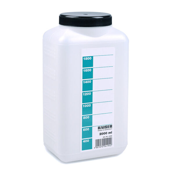 Kaiser Fototechnik 4194 Chemical Storage Bottle, 2000 ml, white