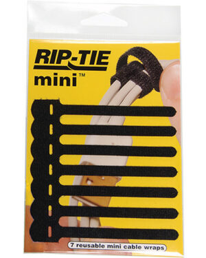 Rip-Tie Mini 7 Pack Black 6mm x 9cm