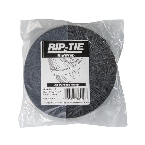 Rip-Tie RipWrap Black 25mm x 23m