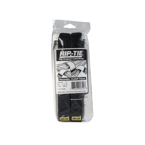 Rip-Tie CableWrap 10 Pack Black 25mm x 36cm