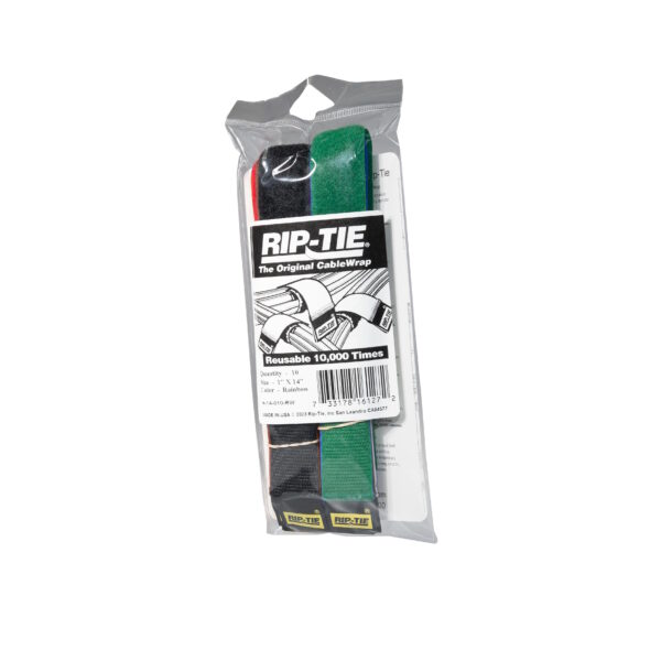 Rip-Tie CableWrap 10 Pack Rainbow 25mm x 36cm