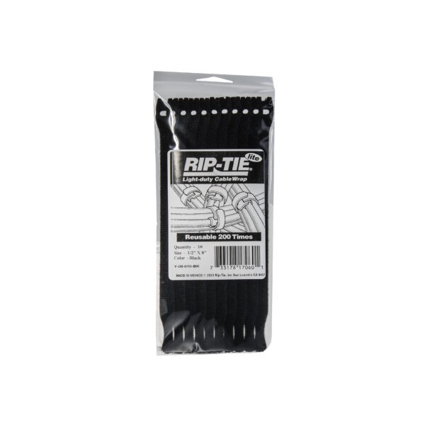 Rip-Tie Lite 10 Pack Black 13mm x 20cm
