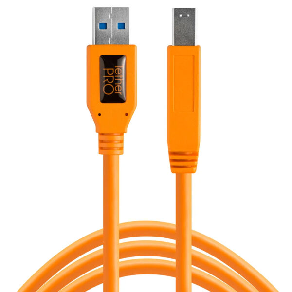 Tether Tools TetherPro USB 3 Male to Male-B 4.6m  Hi-Vis Orange