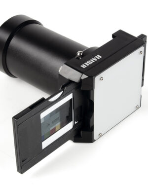 Kaiser Fototechnik 6506 Digital Slide Duplicator, for digital SLR and other digital cameras with filter thread. With 10 dioptre achromatic macro lens. Full size copies require a 80 - 120 mm focal length.