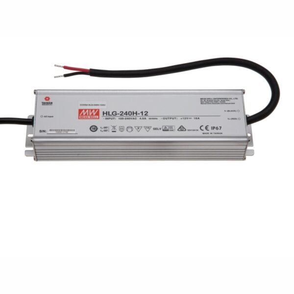Mean Well HLG-240H-12A LED Driver 192W 12V 16A with built-in potentionmeter
