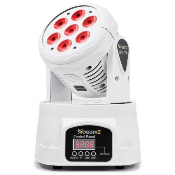 Beamz MHL74-W LED Moving Head Wash - White - Image 2