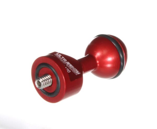 Ultralight AD-1420-2B-SR Red Universal Ball Adapter With 1/4" Stud