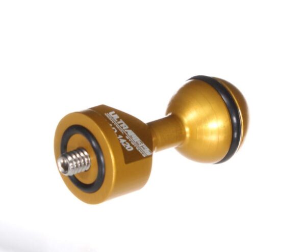 Ultralight AD-1420-2B-YL Yellow Universal Ball Adapter With 1/4" Stud