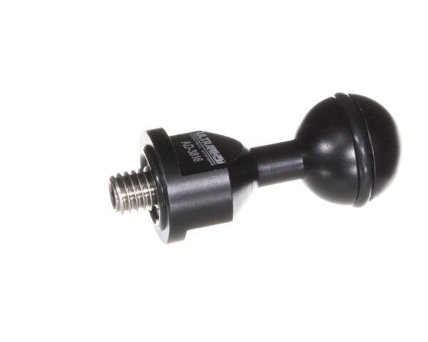 Ultralight AD-3816-2S Black Universal Ball Adapter With 3/8" Stud