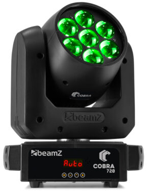 Beamz Cobra 720 Wash Moving Head 7x 20W with Zoom