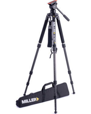 Miller AirV Fluid Head with Solo-Q 75 3-Stage Carbon Fiber Tripod & Soft Case Kit