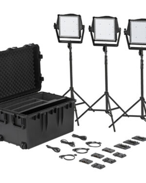 Litepanels Astra IP 1x1 Traveler Trio Kit with Gold and V-Mount Plates (3 Lights)