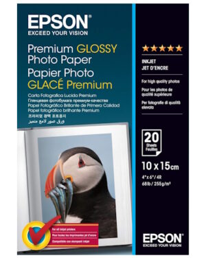 Epson Photo Paper Premium Glossy 4" x 6" 255gsm 20 Sheets