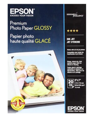 Epson Photo Paper Premium Glossy 5" x 7" 255gsm 20 Sheets