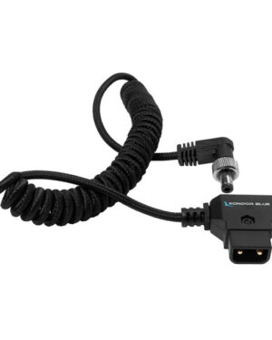 Kondor Blue Coiled D-Tap To Locking DC 2.5mm Right Angle Cable (Black)