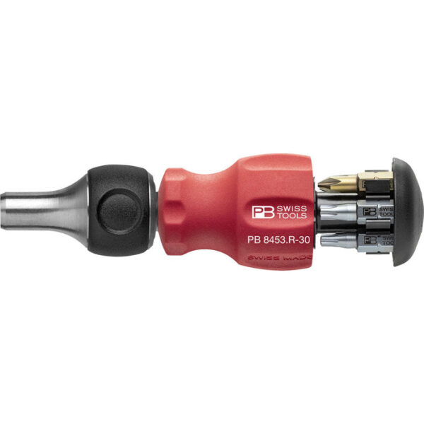 PB Swiss Tools Ratchet Universal Stubby Bit Holder C6 Bits