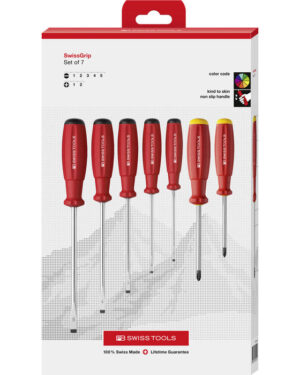 PB Swiss Tools 7 pce Swissgrip Slotted & Phillips Screwdriver Set