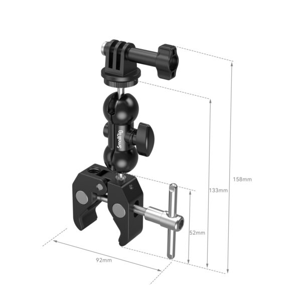 SmallRig Crab-Shaped Clamp Kit with Ballhead Magic Arm 1138B - Image 3