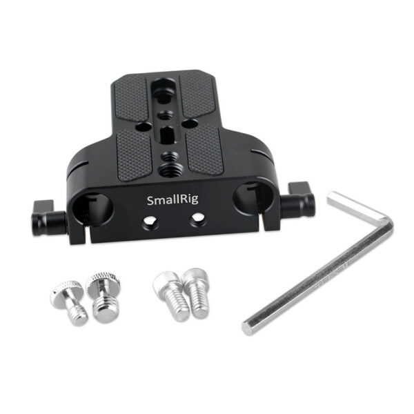 SmallRig Bottom Mount Plate with Dual 15mm Rod Clamp 1674 - Image 4