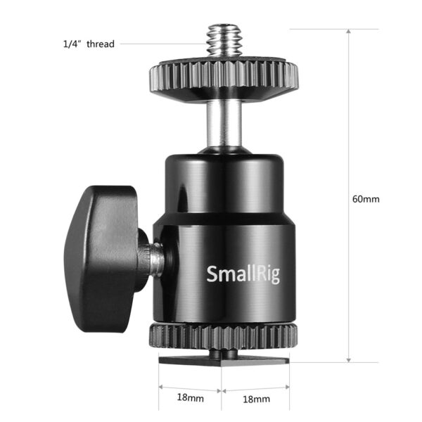 SmallRig Mounting Support Kit with 1/4"-20 Screw for Camera Hot Shoe (2pcs) 2059 - Image 3