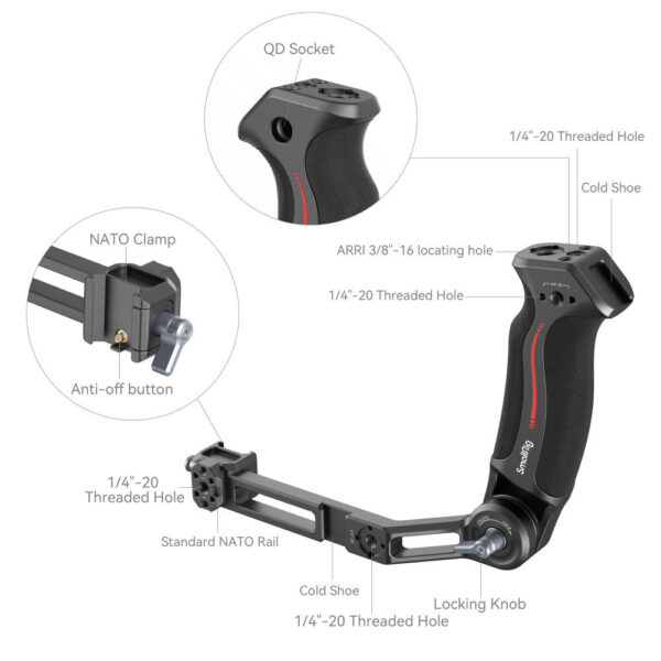 SmallRig Sling Handle for DJI RS 2 / RSC 2 / RS 3 / RS 3 Pro / RS 3 Mini 3028C - Image 7