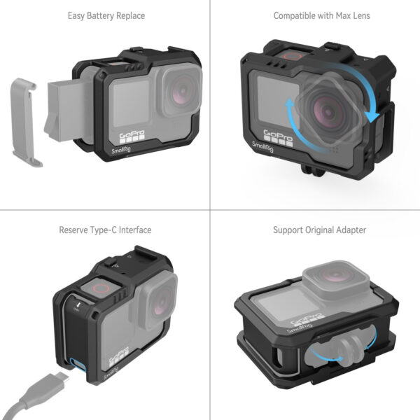 SmallRig Cage Kit for GoPro Hero 12 / 11 / 10 / 9 Black 3083C - Image 2
