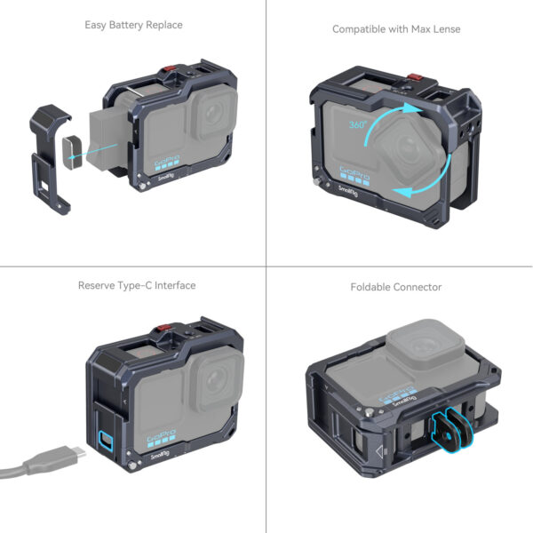 SmallRig Cage for GoPro Hero 12 / 11 / 10 / 9 Black 3084C - Image 5