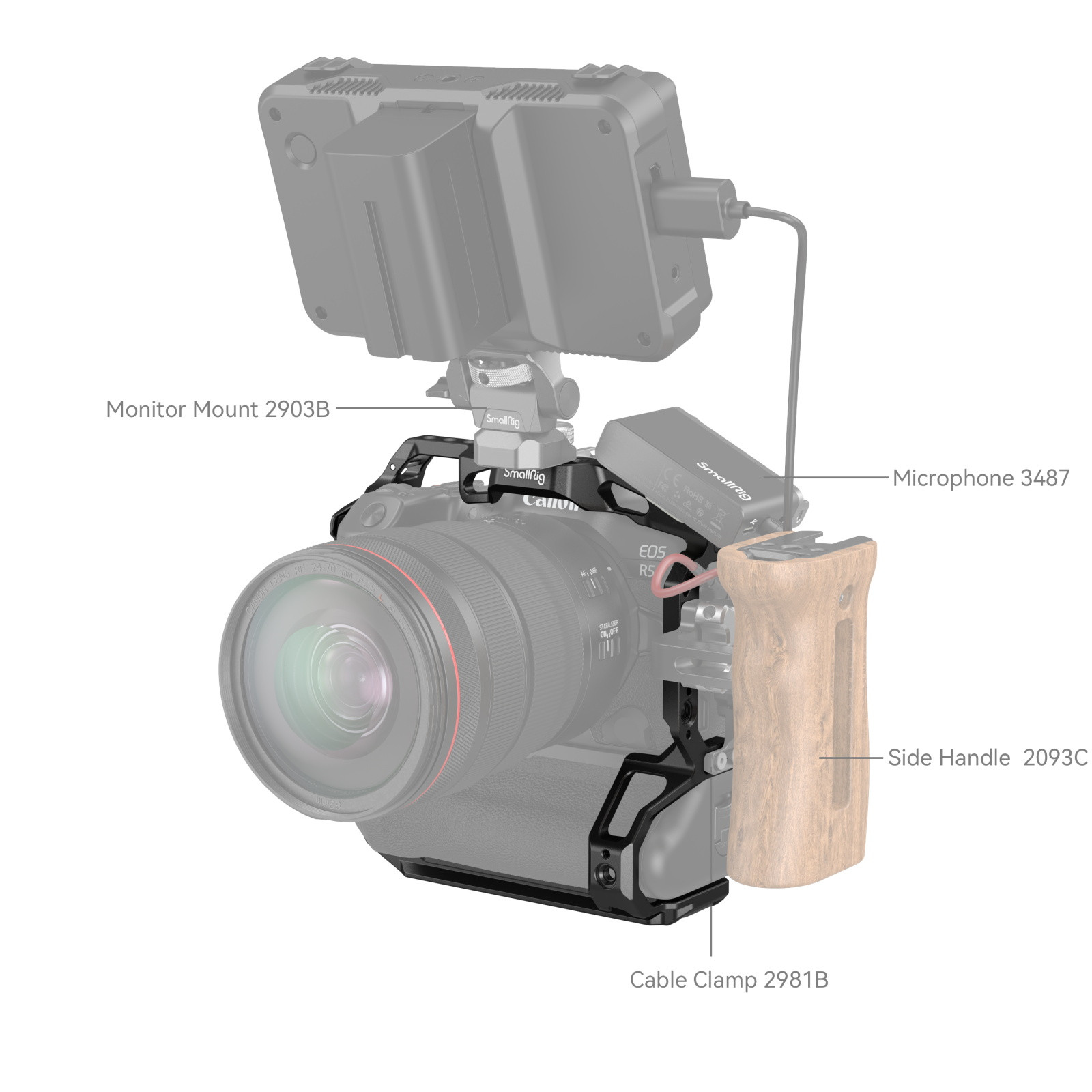 SmallRig Cage for Canon EOS R5 / R6 / R5C / R6 Mark II with SmallRig Cage for Canon EOS R5 / R6 / R5C / R6 Mark II with