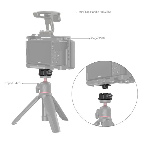 SmallRig Drop-in HawkLock Universal mini Quick Release Plate and Clamp 3513C - Image 6