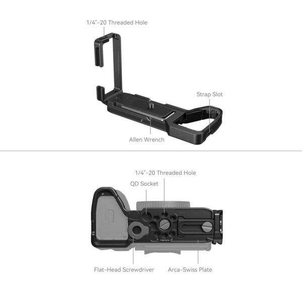 SmallRig L-Bracket for Sony Alpha 7R V / Alpha 7 IV / Alpha 7S III / Alpha 1 / Alpha 7R IV / Alpha 9 II 3660B - Image 3