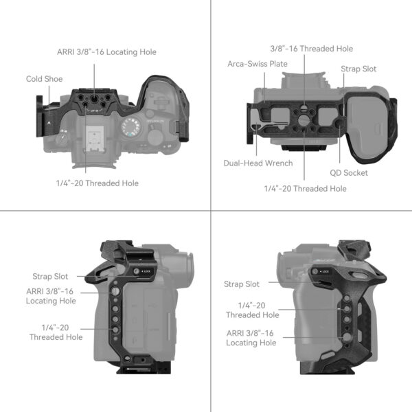 SmallRig "Black Mamba" Camera Cage for Canon EOS R6 Mark II 4161 - Image 3