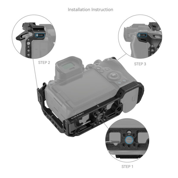 SmallRig "Black Mamba" Camera Cage for Canon EOS R6 Mark II 4161 - Image 5