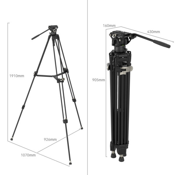 SmallRig "FreeBlazer" Heavy-Duty Aluminum Alloy Tripod Kit AD-80 4163 - Image 3