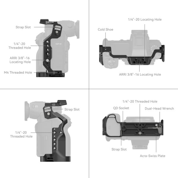 SmallRig Cage Kit for FUJIFILM GFX100 II 4201 - Image 4