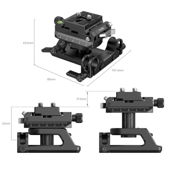 SmallRig Universal Arca-Swiss Height-Adjustable Mount Plate Kit 4233 - Image 2