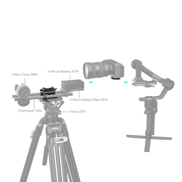 SmallRig Universal Arca-Swiss Height-Adjustable Mount Plate Kit 4233 - Image 8